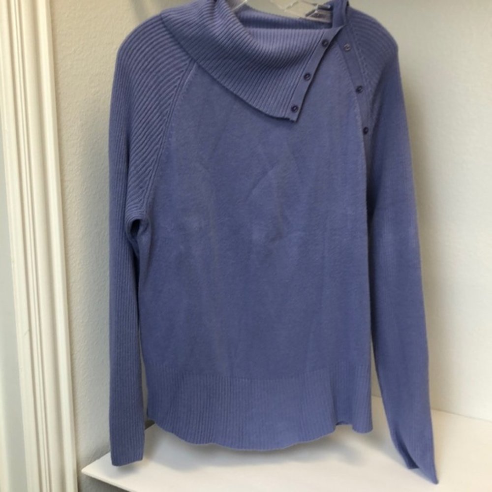 Requirements light purple split cowl neck sweater